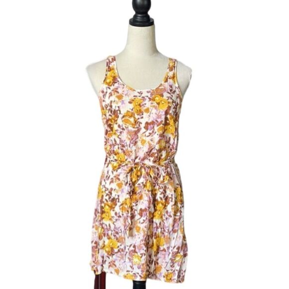 Divided Dresses & Skirts - 3/$20 Divided by H&M Floral Dress w/Scoop Neck & Tie Around Waist (Size: 4)